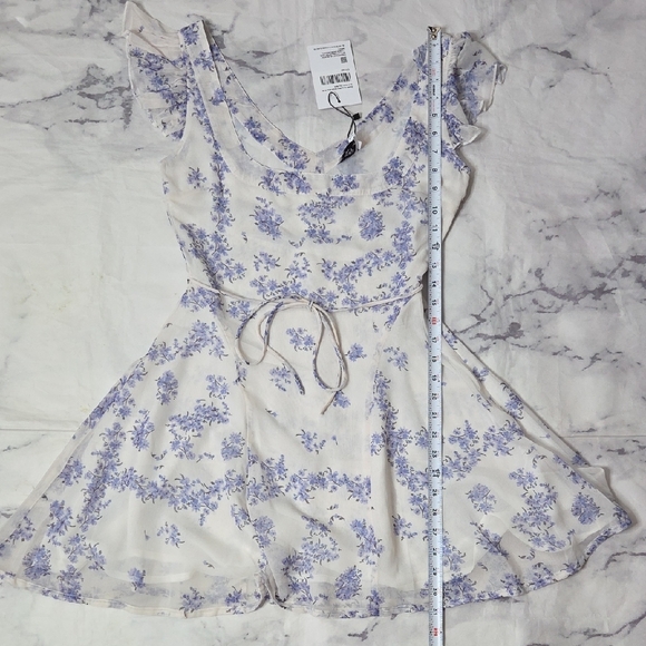 Princess Polly Dream Away Mini Dress Blue Floral - Picture 5 of 7